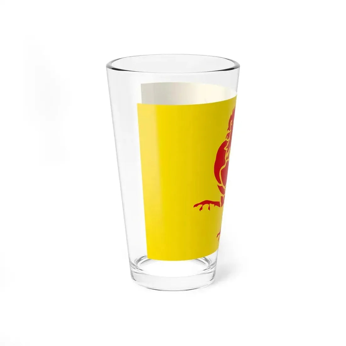 Flag of Wallonia the French Community and Walloon Region Belgium - Pint Glass 16oz - Go Mug Yourself