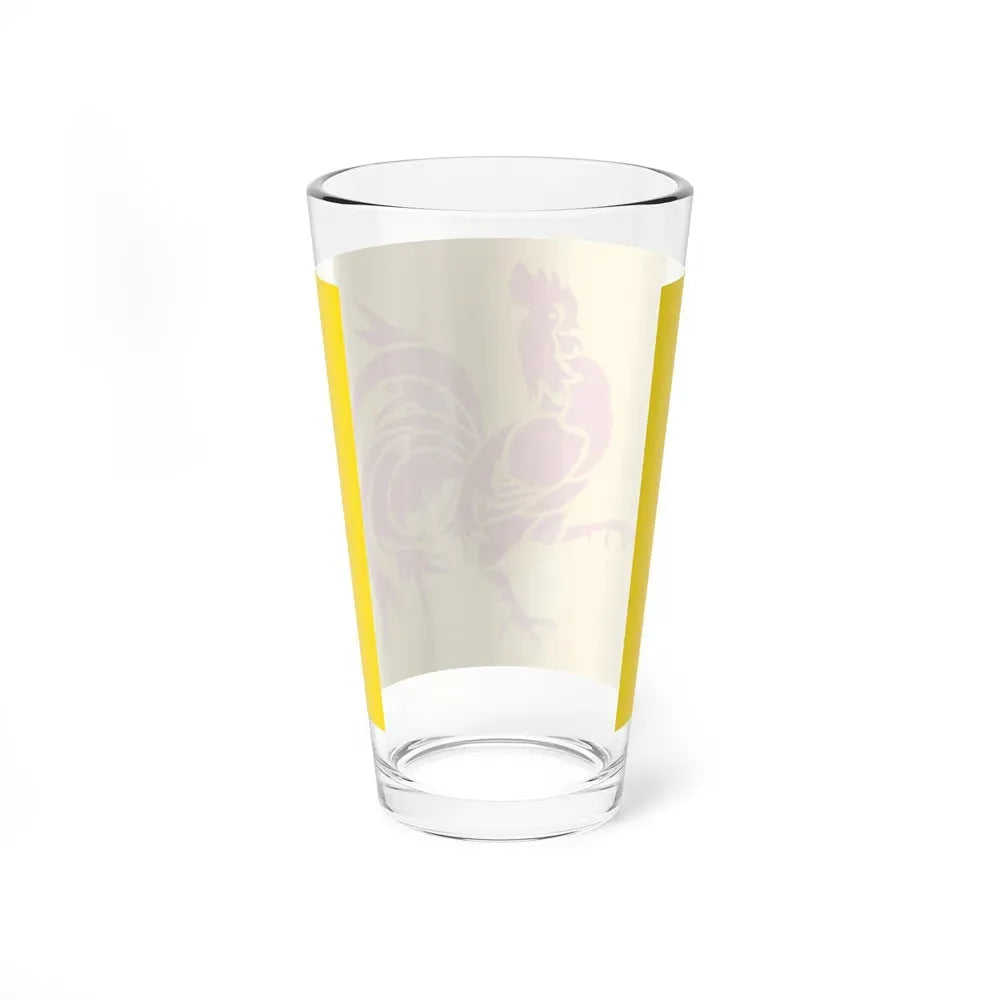 Flag of Wallonia the French Community and Walloon Region Belgium - Pint Glass 16oz - Go Mug Yourself