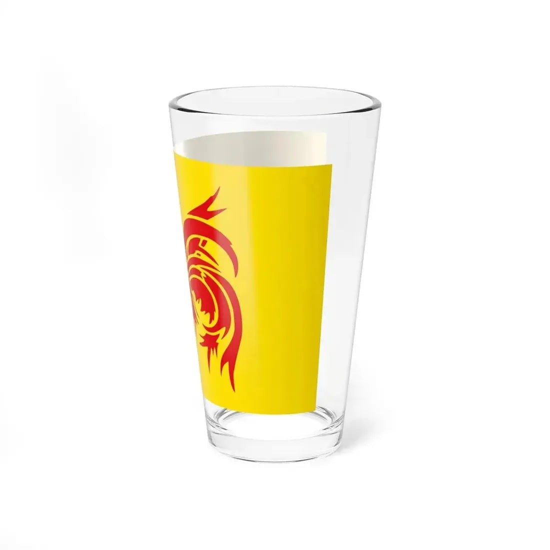 Flag of Wallonia the French Community and Walloon Region Belgium - Pint Glass 16oz - Go Mug Yourself