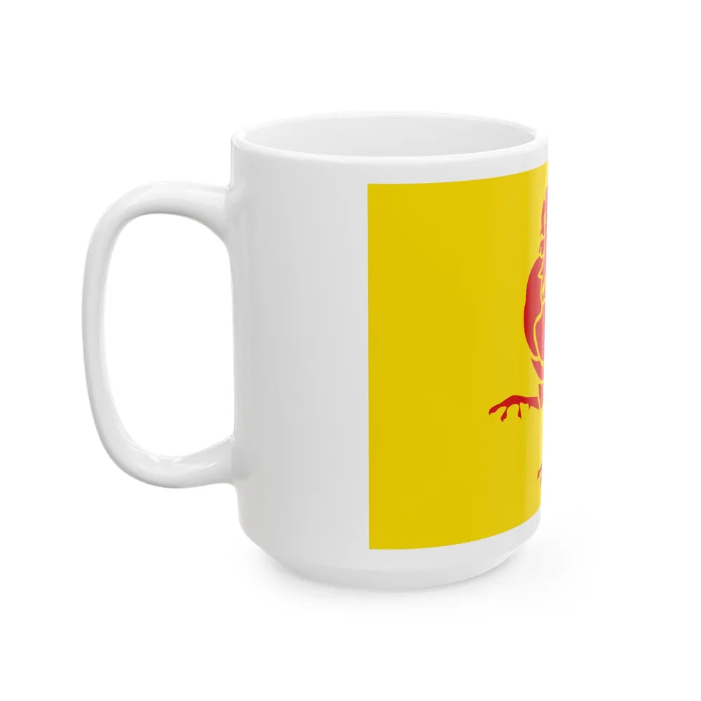 Flag of Wallonia the French Community and Walloon Region Belgium - White Coffee Mug-Go Mug Yourself