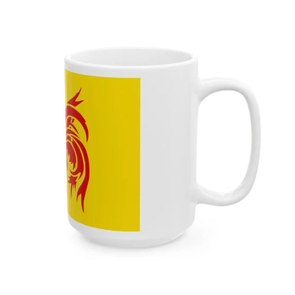 Flag of Wallonia the French Community and Walloon Region Belgium - White Coffee Mug-Go Mug Yourself