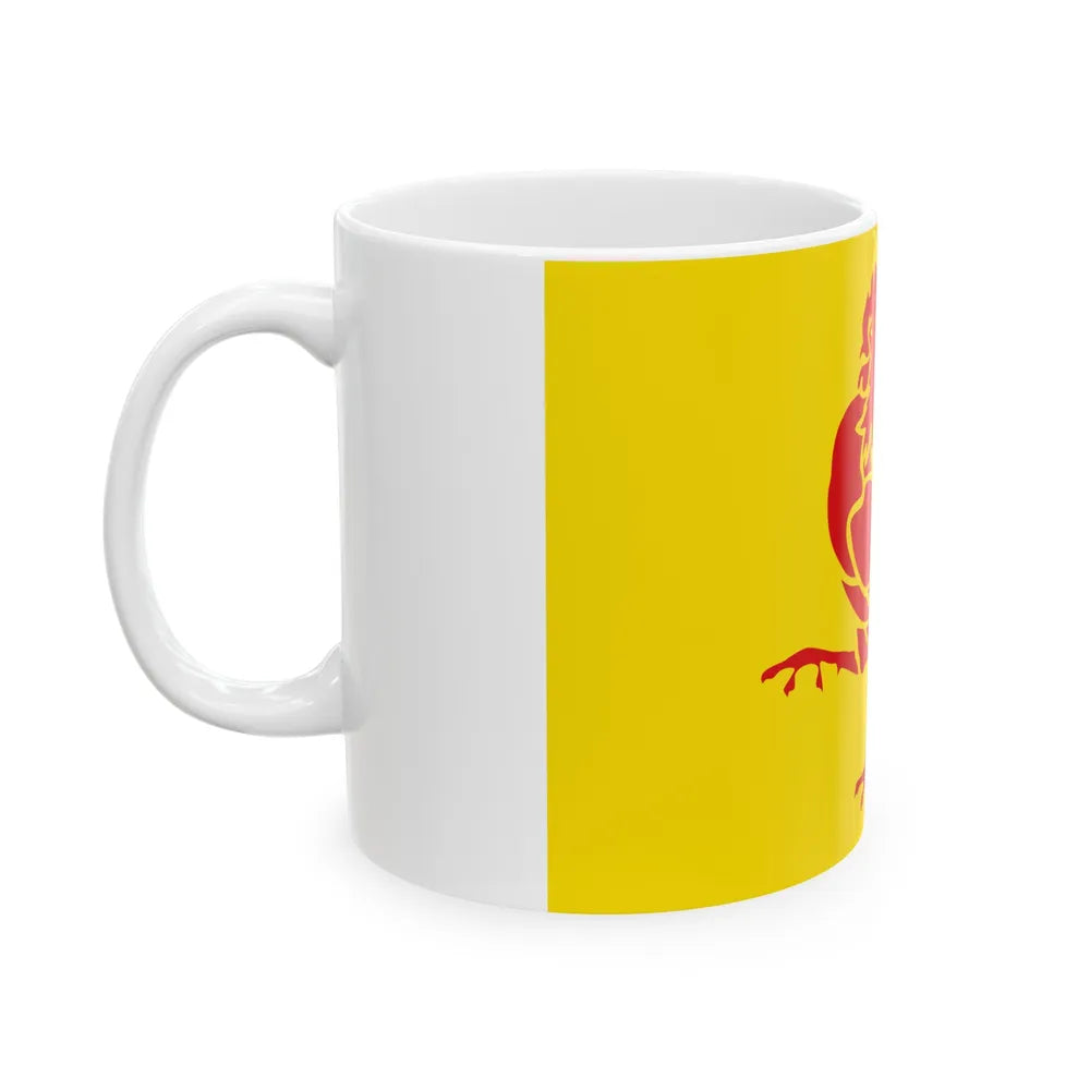 Flag of Wallonia the French Community and Walloon Region Belgium - White Coffee Mug-Go Mug Yourself