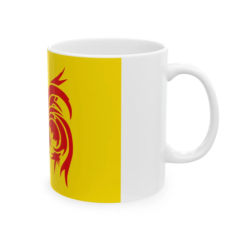 Flag of Wallonia the French Community and Walloon Region Belgium - White Coffee Mug-Go Mug Yourself