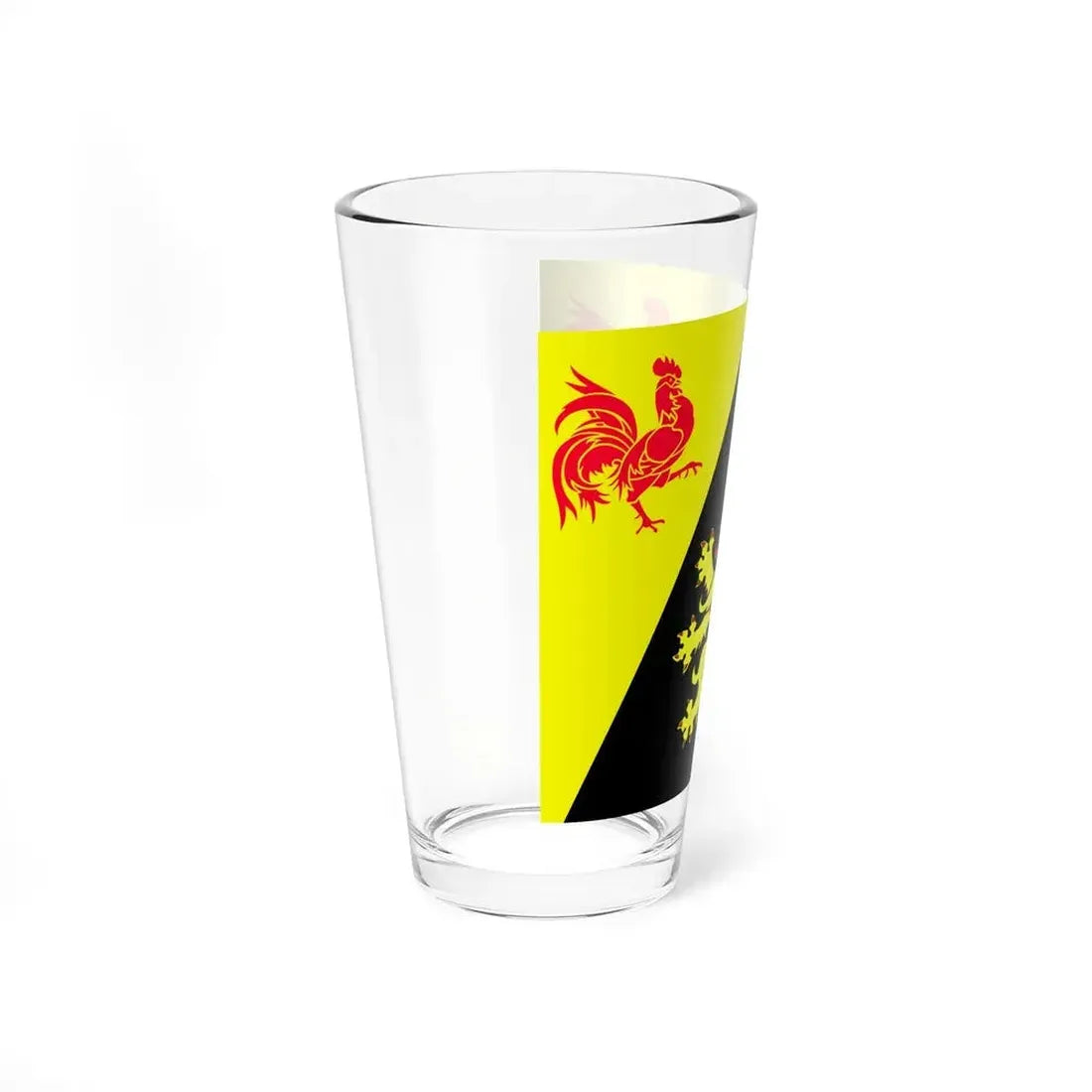 Flag of Walloon Brabant Belgium - Pint Glass 16oz - Go Mug Yourself