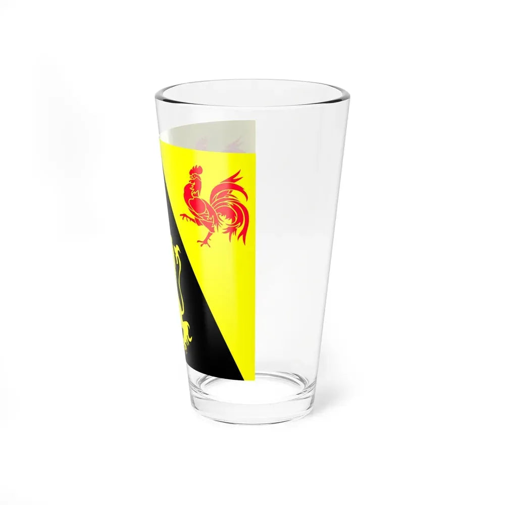 Flag of Walloon Brabant Belgium - Pint Glass 16oz - Go Mug Yourself
