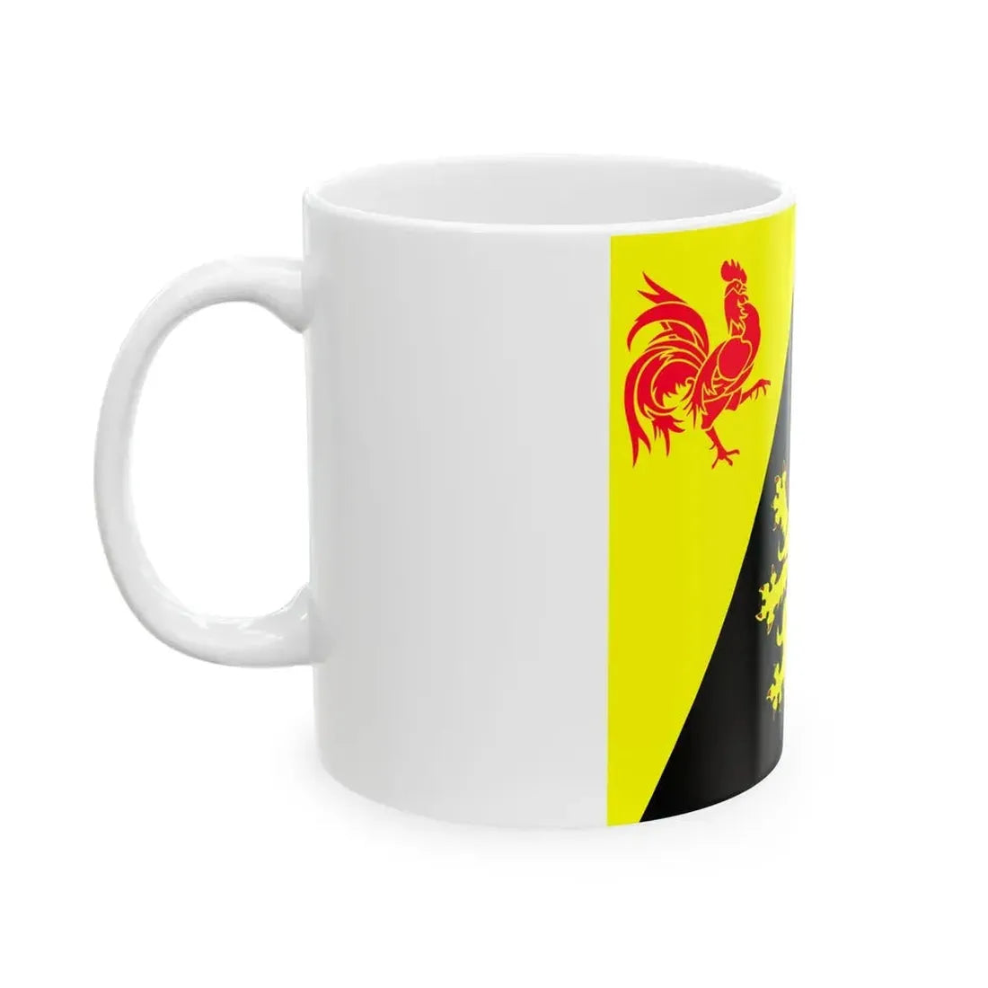Flag of Walloon Brabant Belgium - White Coffee Mug - Go Mug Yourself
