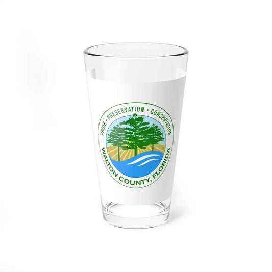 Flag of Walton County Florida (United States) Pint Glass 16oz 16oz - Go Mug Yourself
