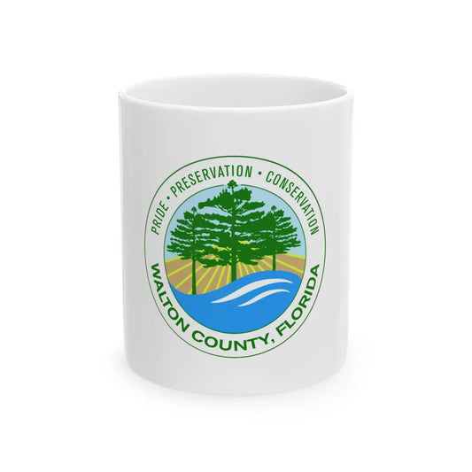 Flag of Walton County Florida (United States) White Coffee Mug 11oz - Go Mug Yourself