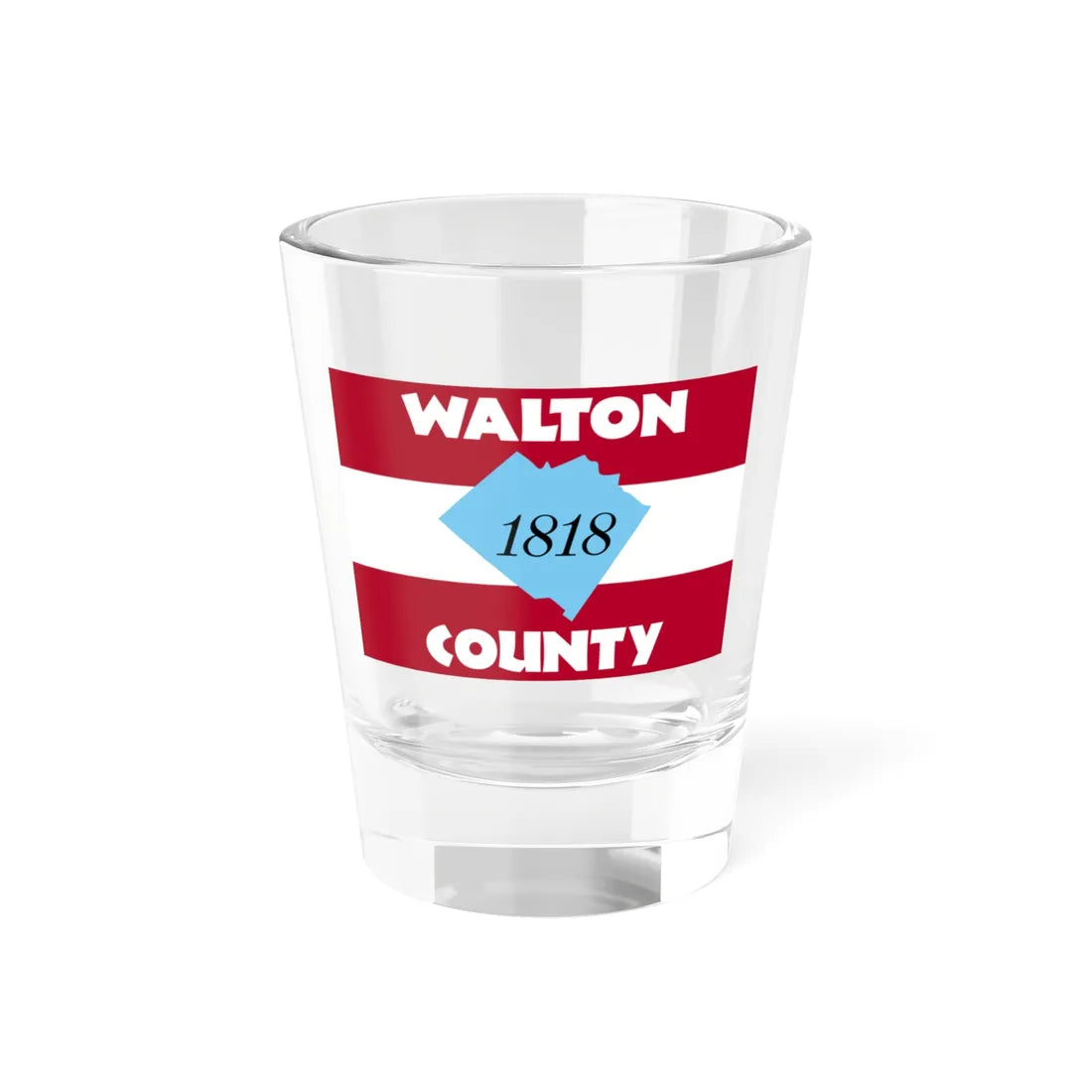 Flag of Walton County Georgia (Georgia) Shot Glass 1.5oz 1.5oz - Go Mug Yourself