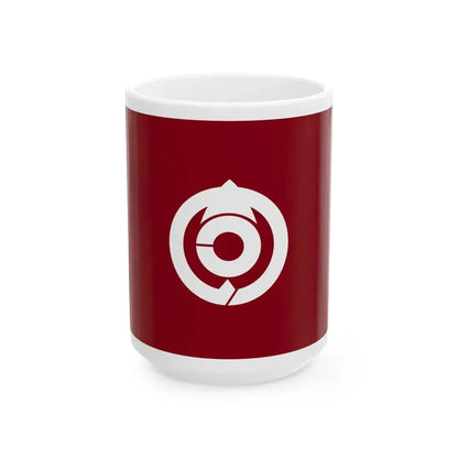 Flag of Wanouchi Gifu (Japan) White Coffee Mug 15oz - Go Mug Yourself