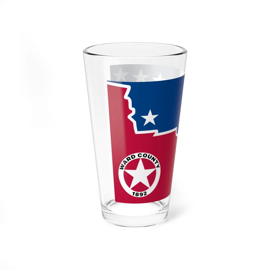 Flag of Ward County Texas (United States) Pint Glass 16oz - Go Mug Yourself