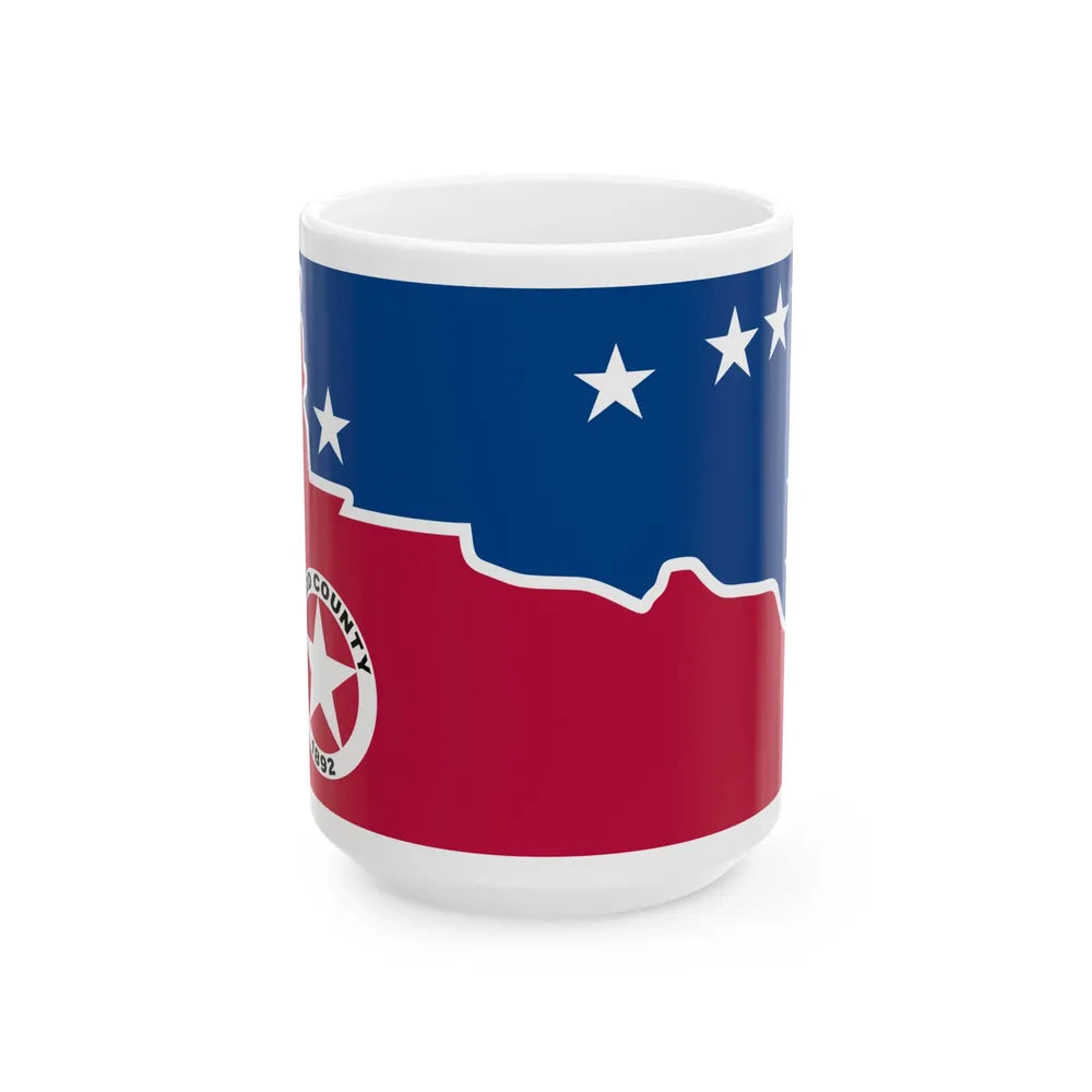Flag of Ward County Texas (United States) White Coffee Mug 15oz - Go Mug Yourself