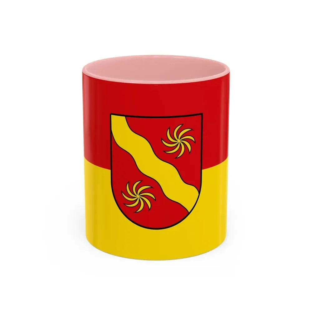 Flag of Warendorf Germany - Accent Coffee Mug 11oz Pink - Go Mug Yourself