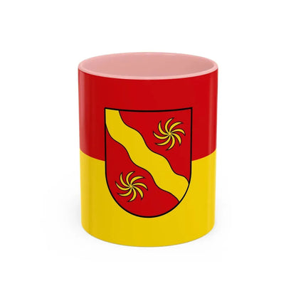Flag of Warendorf Germany - Accent Coffee Mug 11oz Pink - Go Mug Yourself