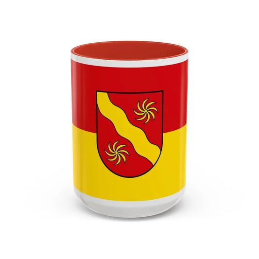 Flag of Warendorf Germany - Accent Coffee Mug 15oz Red - Go Mug Yourself