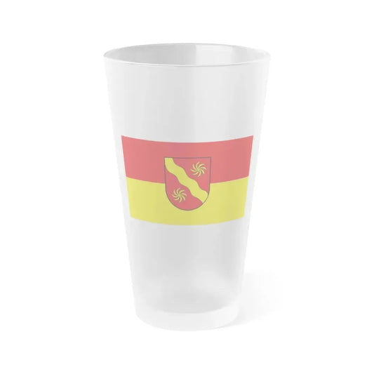 Flag of Warendorf Germany - Frosted Pint Glass 16oz 16oz Frosted - Go Mug Yourself