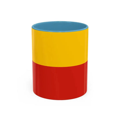 Flag of Warsaw Poland - Accent Coffee Mug 11oz Light Blue - Go Mug Yourself