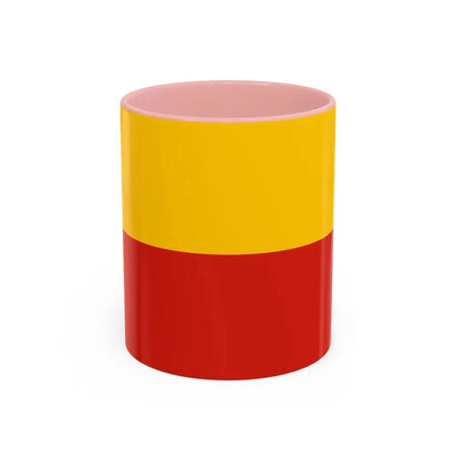 Flag of Warsaw Poland - Accent Coffee Mug 11oz Pink - Go Mug Yourself