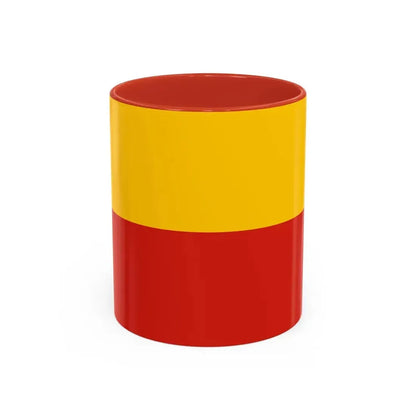 Flag of Warsaw Poland - Accent Coffee Mug 11oz Red - Go Mug Yourself