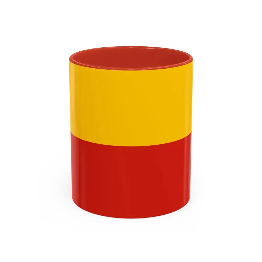 Flag of Warsaw Poland - Accent Coffee Mug 11oz Red - Go Mug Yourself
