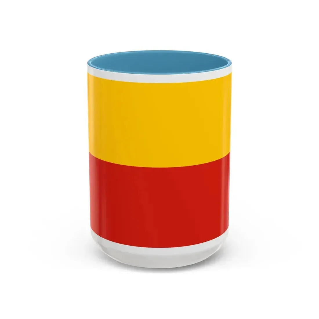 Flag of Warsaw Poland - Accent Coffee Mug 15oz Light Blue - Go Mug Yourself