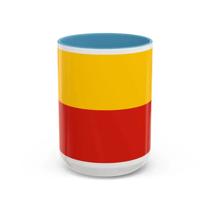 Flag of Warsaw Poland - Accent Coffee Mug 15oz Light Blue - Go Mug Yourself