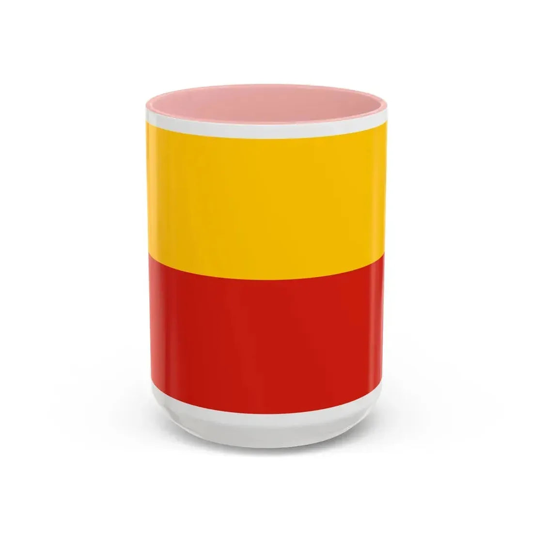 Flag of Warsaw Poland - Accent Coffee Mug 15oz Pink - Go Mug Yourself