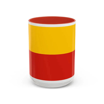 Flag of Warsaw Poland - Accent Coffee Mug 15oz Red - Go Mug Yourself