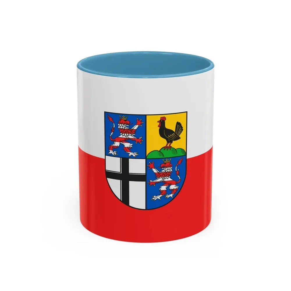 Flag of Wartburgkreis Germany - Accent Coffee Mug 11oz Light Blue - Go Mug Yourself
