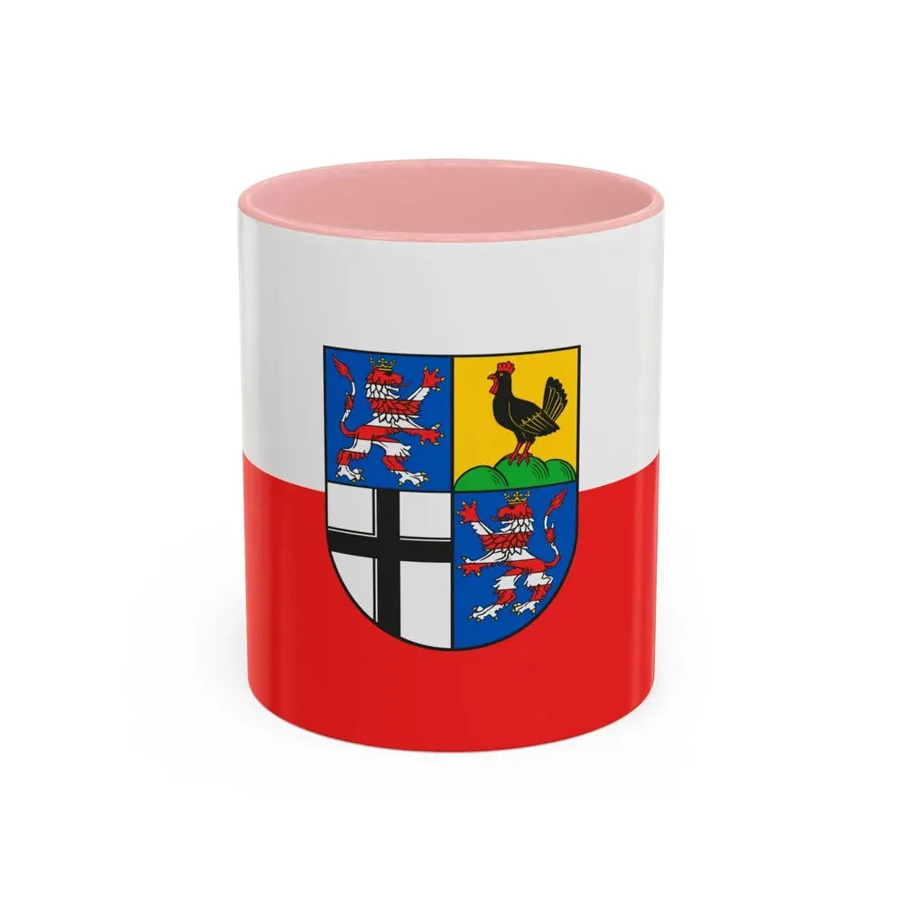 Flag of Wartburgkreis Germany - Accent Coffee Mug 11oz Pink - Go Mug Yourself