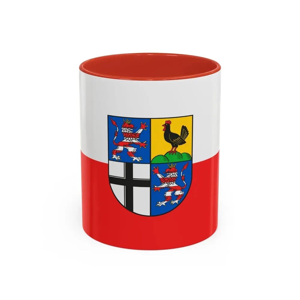Flag of Wartburgkreis Germany - Accent Coffee Mug 11oz Red - Go Mug Yourself