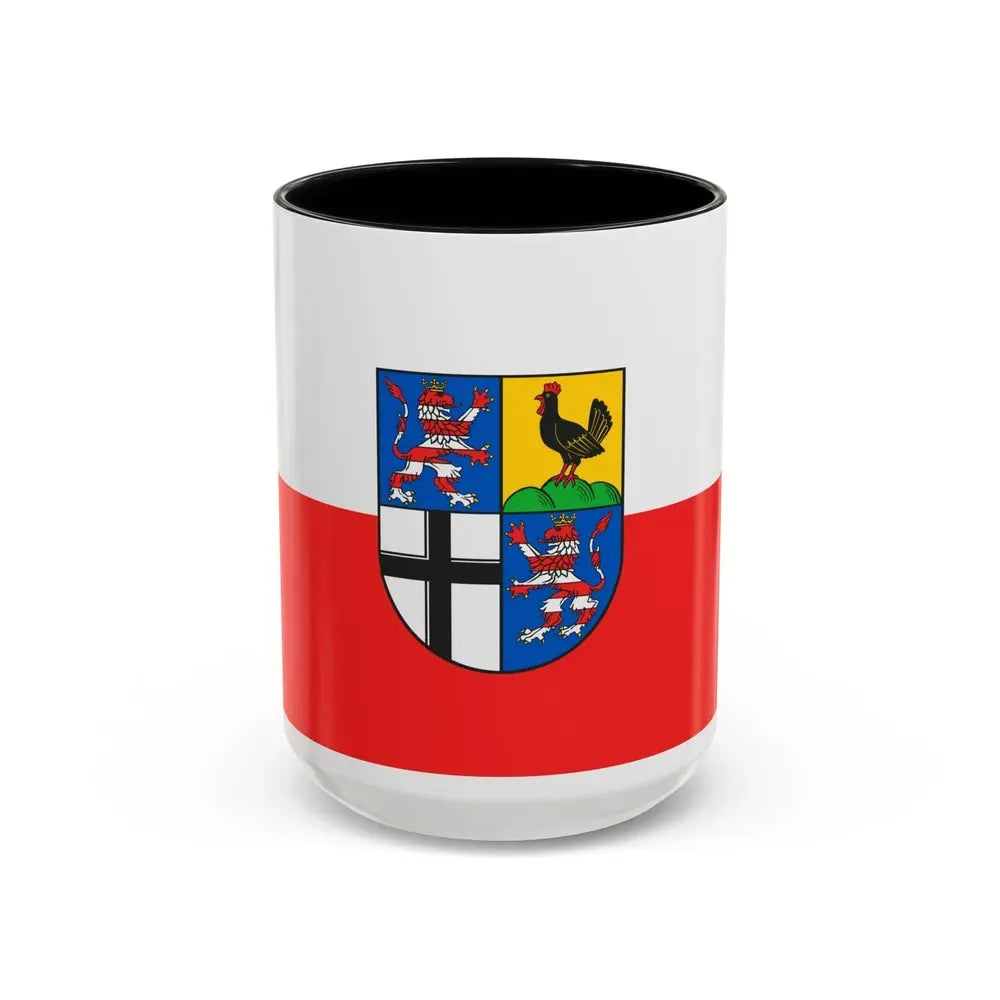 Flag of Wartburgkreis Germany - Accent Coffee Mug 15oz Black - Go Mug Yourself