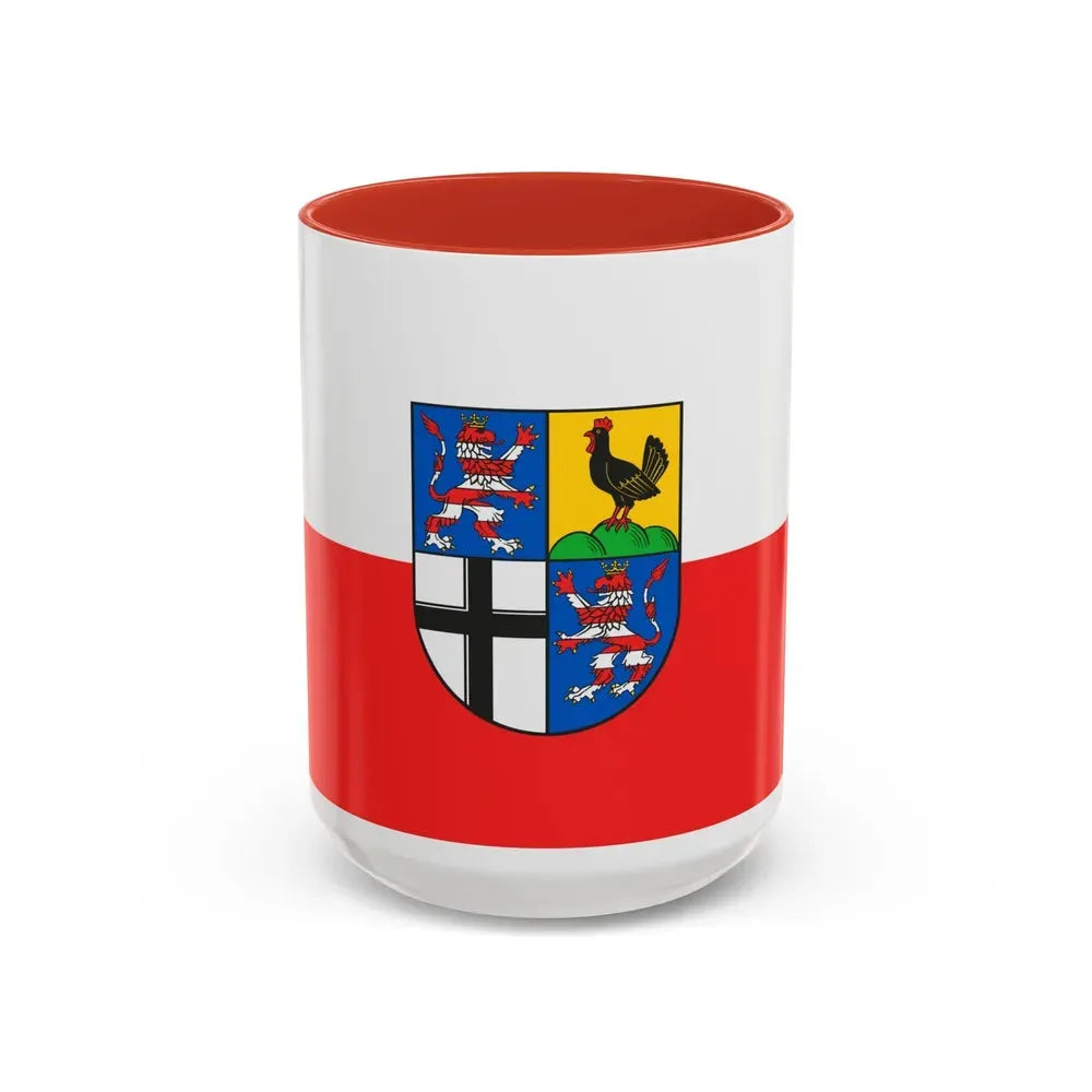 Flag of Wartburgkreis Germany - Accent Coffee Mug 15oz Red - Go Mug Yourself