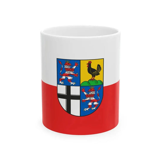 Flag of Wartburgkreis Germany - White Coffee Mug 11oz - Go Mug Yourself