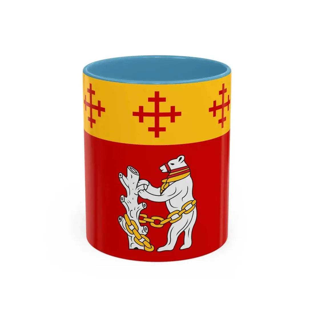 Flag of Warwickshire UK - Accent Coffee Mug 11oz Light Blue - Go Mug Yourself