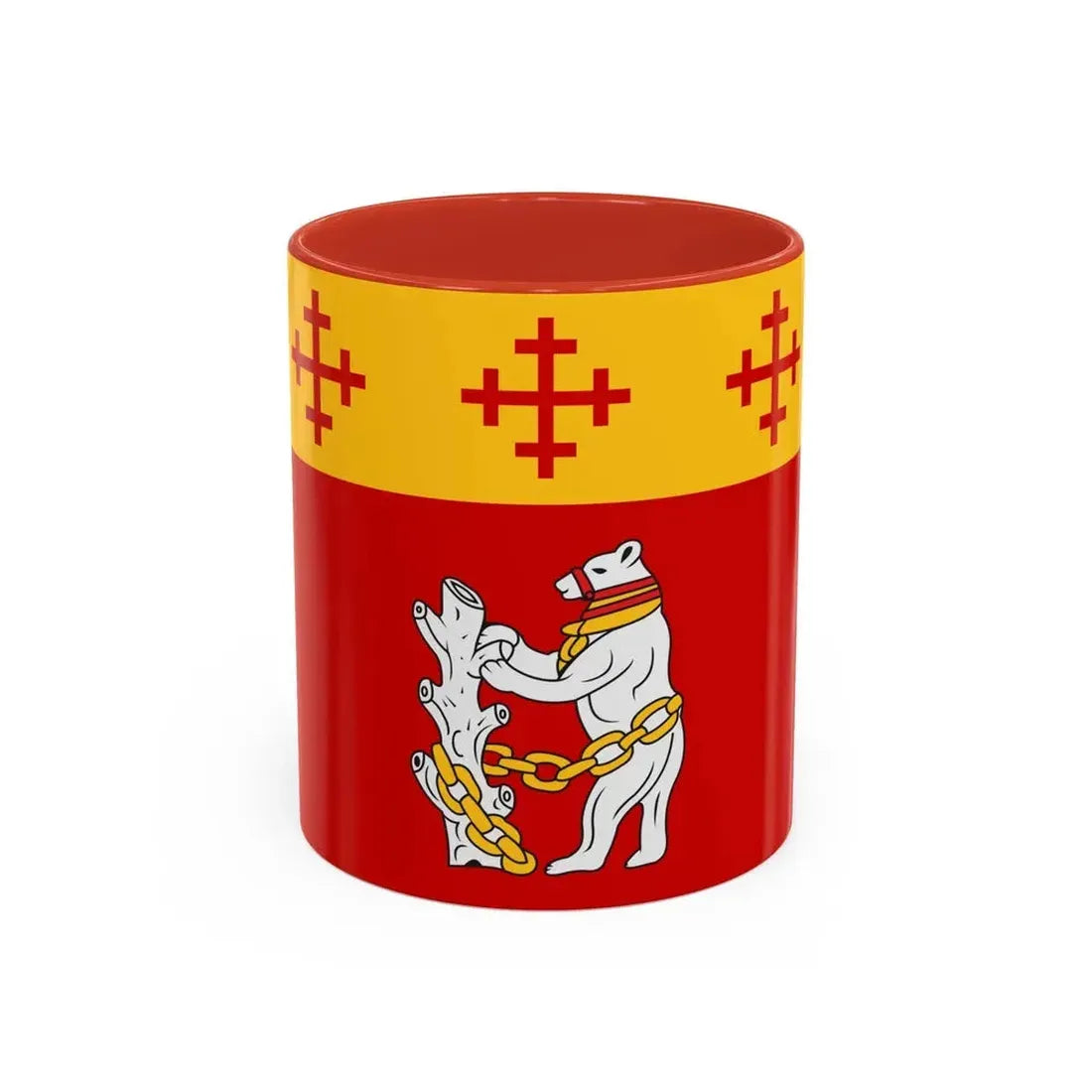 Flag of Warwickshire UK - Accent Coffee Mug 11oz Red - Go Mug Yourself