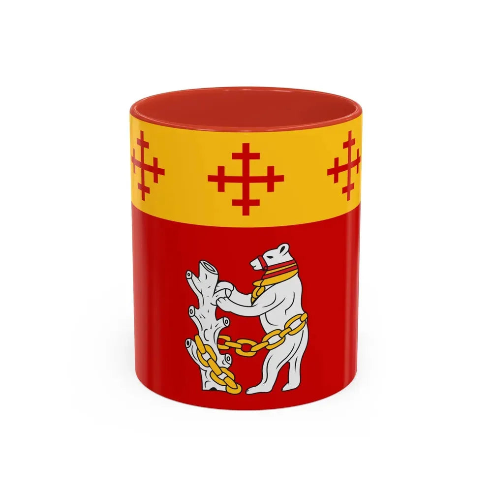 Flag of Warwickshire UK - Accent Coffee Mug 11oz Red - Go Mug Yourself