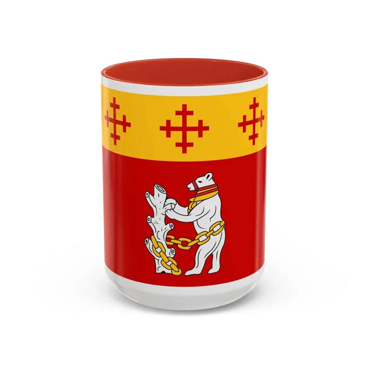 Flag of Warwickshire UK - Accent Coffee Mug 15oz Red - Go Mug Yourself