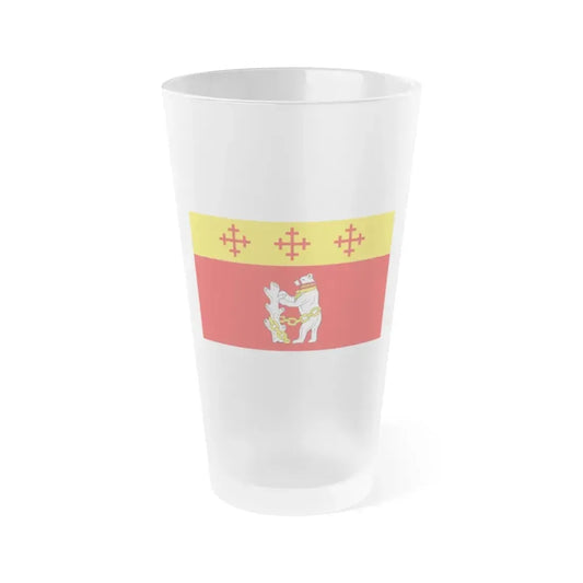 Flag of Warwickshire UK - Frosted Pint Glass 16oz 16oz Frosted - Go Mug Yourself