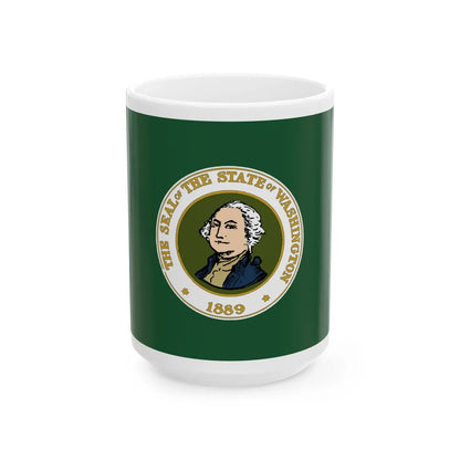 Flag of Washington 1923-1967 (United States) White Coffee Mug 15oz - Go Mug Yourself