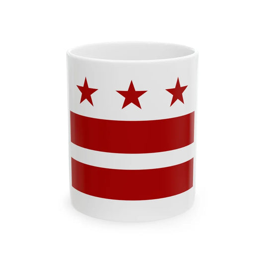 Flag of Washington D.C. 1 (United States) White Coffee Mug 11oz - Go Mug Yourself