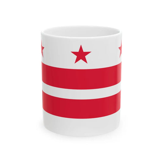 Flag of Washington D.C (United States) White Coffee Mug 11oz - Go Mug Yourself