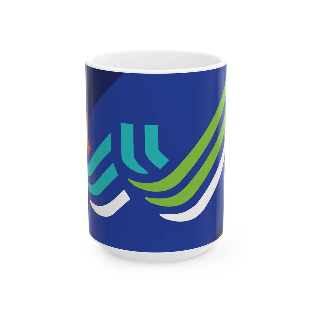 Flag of Waterloo Iowa (United States) White Coffee Mug 15oz - Go Mug Yourself