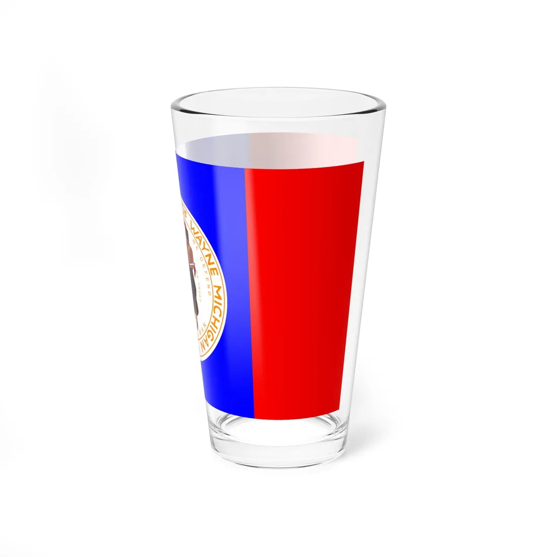 Flag of Wayne County Michigan (United States) Pint Glass 16oz - Go Mug Yourself