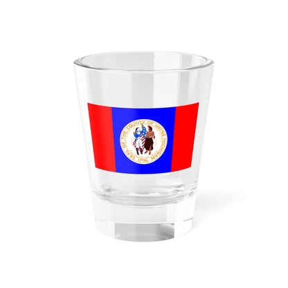 Flag of Wayne County Michigan (United States) Shot Glass 1.5oz 1.5oz - Go Mug Yourself