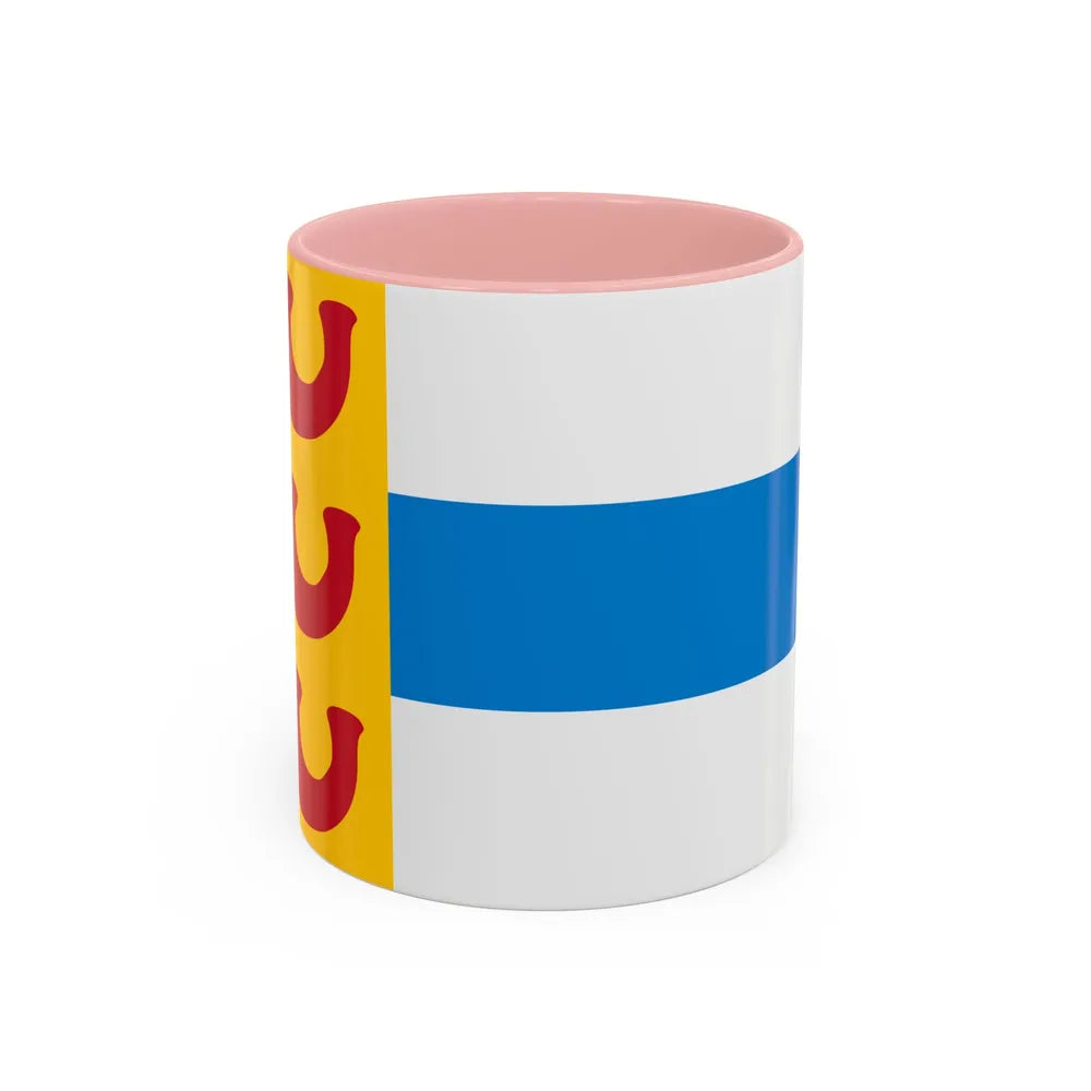 Flag of Weert a town in the centre of the province of Limburg Netherlands - Accent Coffee Mug 11oz Pink - Go Mug Yourself