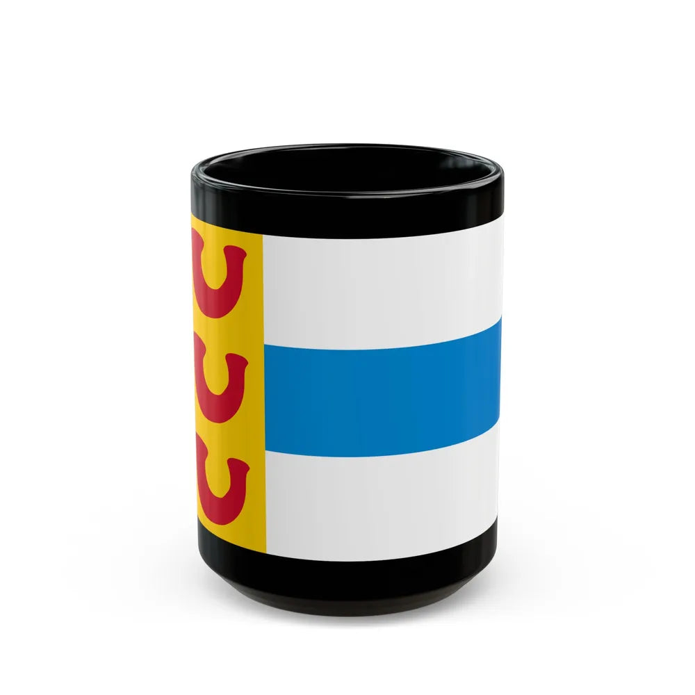 Flag of Weert a town in the centre of the province of Limburg Netherlands - Black Coffee Mug-15oz-Go Mug Yourself