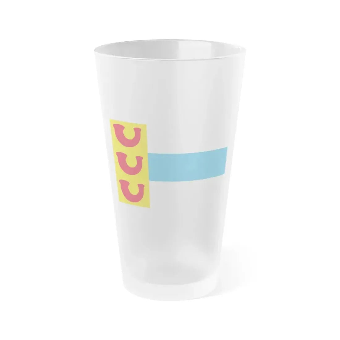 Flag of Weert a town in the centre of the province of Limburg Netherlands - Frosted Pint Glass 16oz 16oz Frosted - Go Mug Yourself