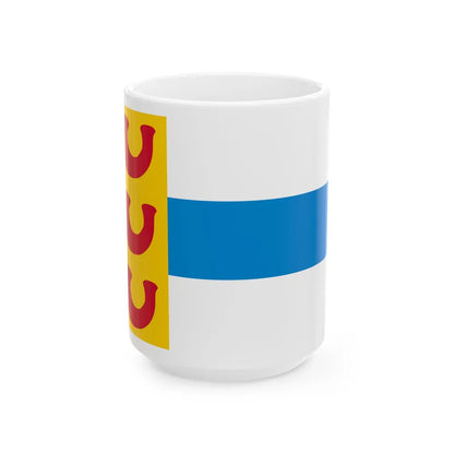 Flag of Weert a town in the centre of the province of Limburg Netherlands - White Coffee Mug-15oz-Go Mug Yourself