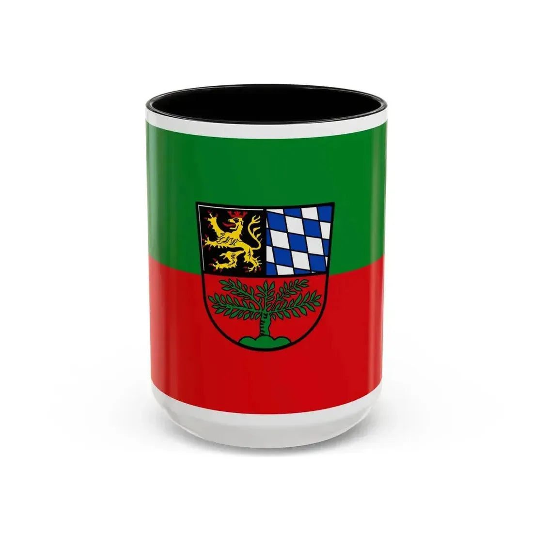 Flag of Weiden in der Oberpfalz Germany - Accent Coffee Mug 15oz Black - Go Mug Yourself